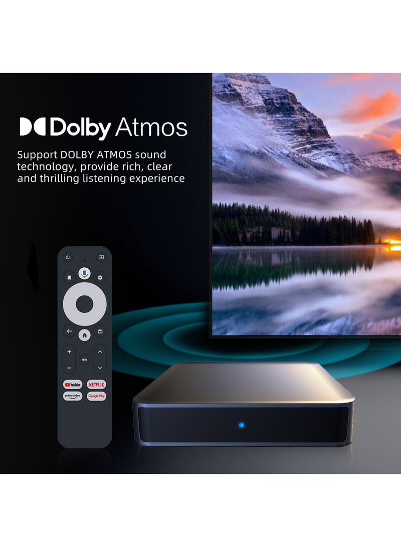 مي فازا Smart Google TV Box [شهادة Google] - أندرويد 12 - 2 جيجا بايت + 32 جيجا بايت - 4K HDR + أجهزة البث للتلفزيون - واي فاي مزدوج النطاق - دعم دولبي أتموس - شبكة Set-Top Box - بث مشغلي الوسائط مع Google Voice Remote - Image 4